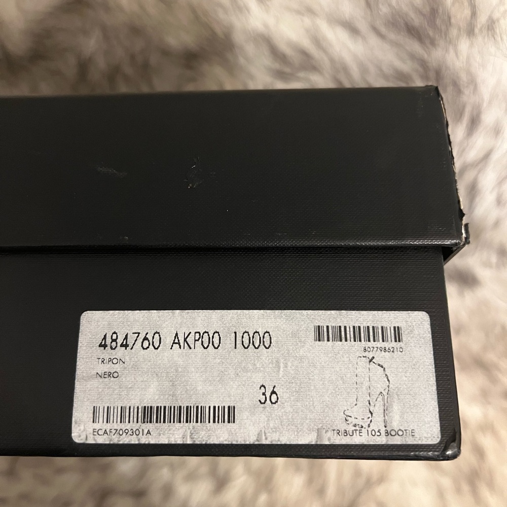Saint Laurent Black Tribute Ankle Booties, Size 6 US, 36 EU - Picture 8 of 11